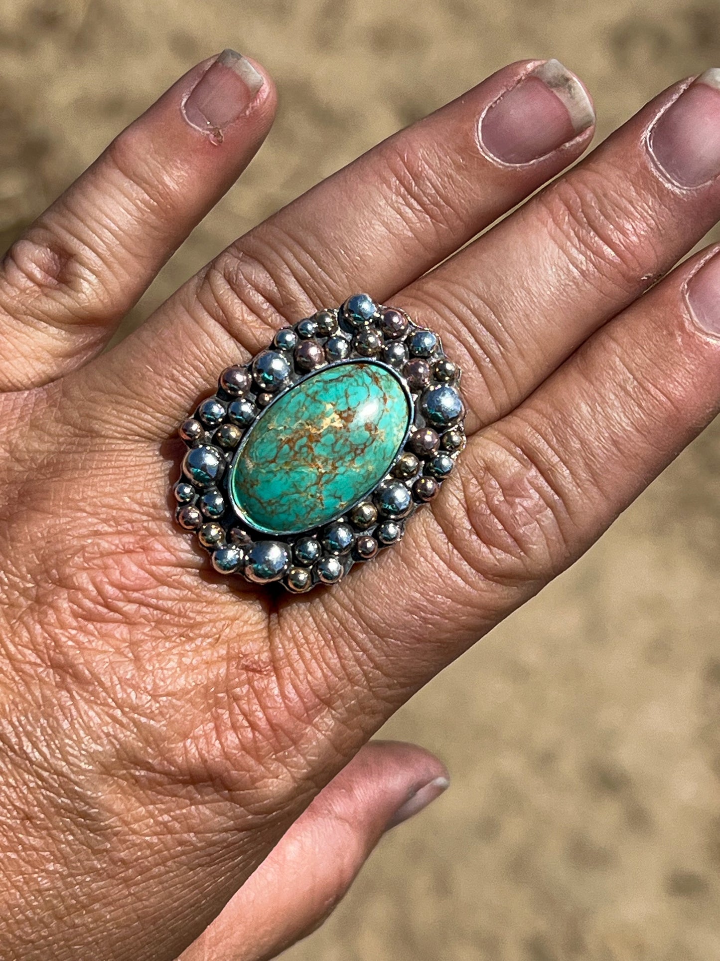 Royston Turquoise Statement Ring (made to size)