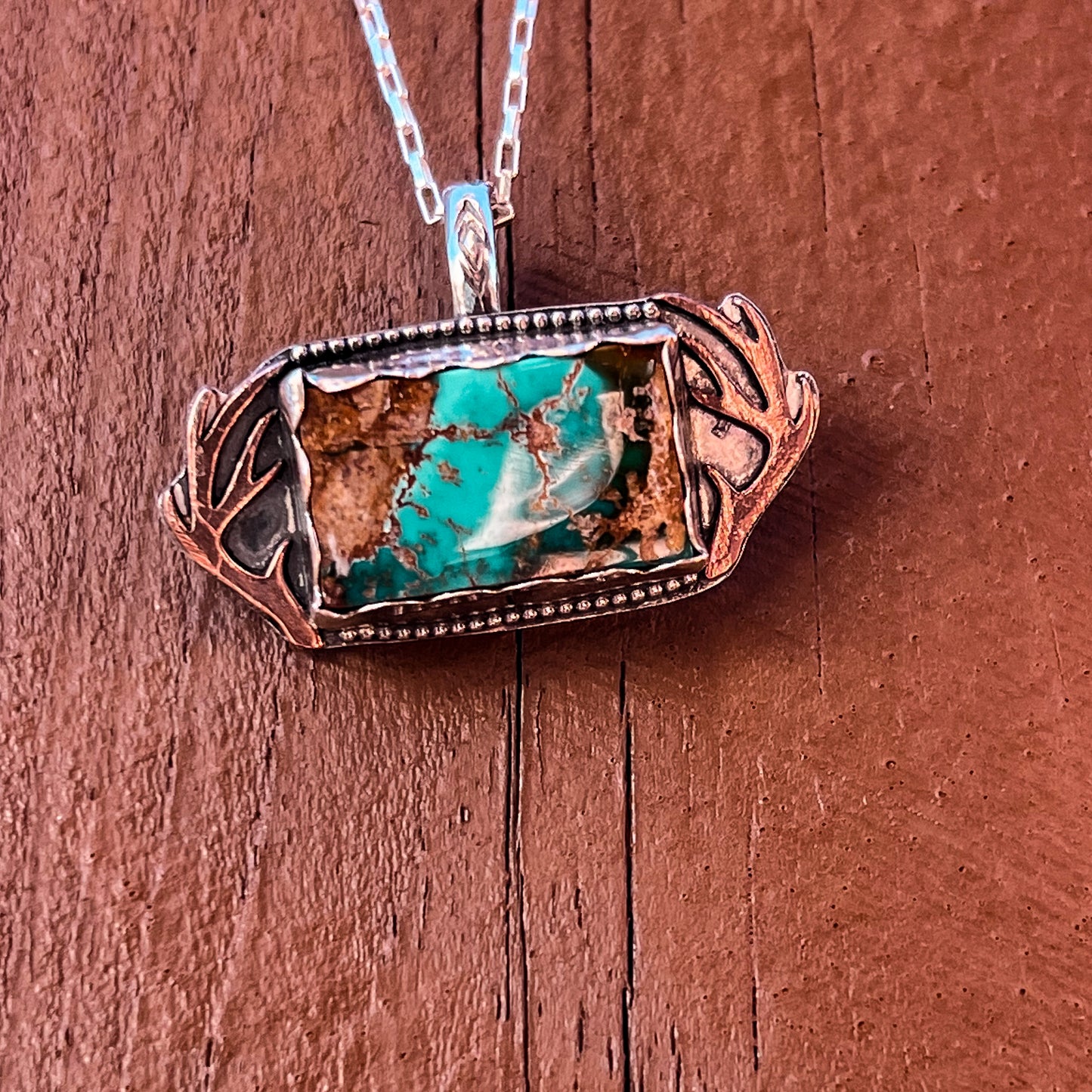 Shed Horn Turquoise Necklace