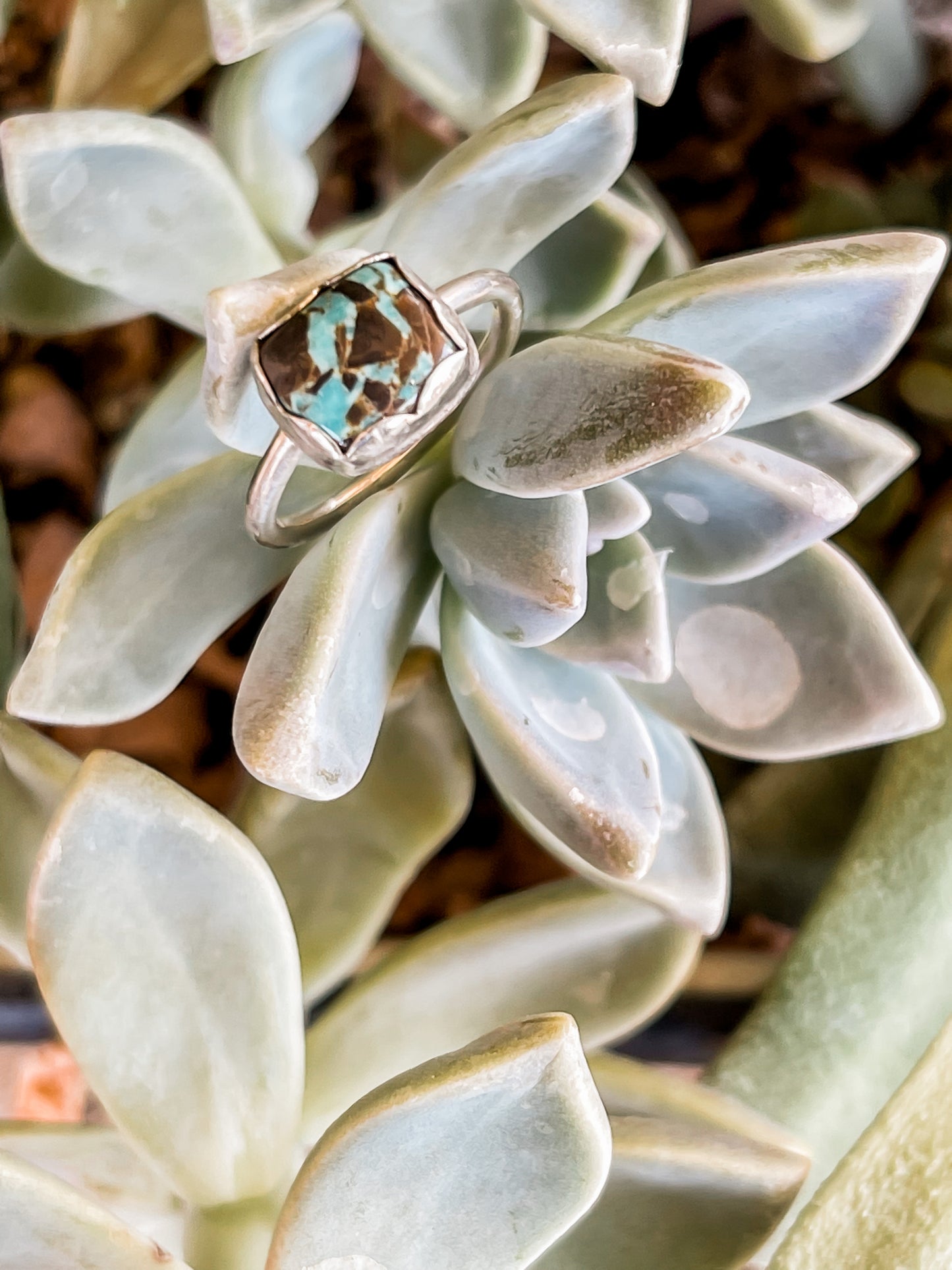 Dainty Carico Lake Turquoise Ring