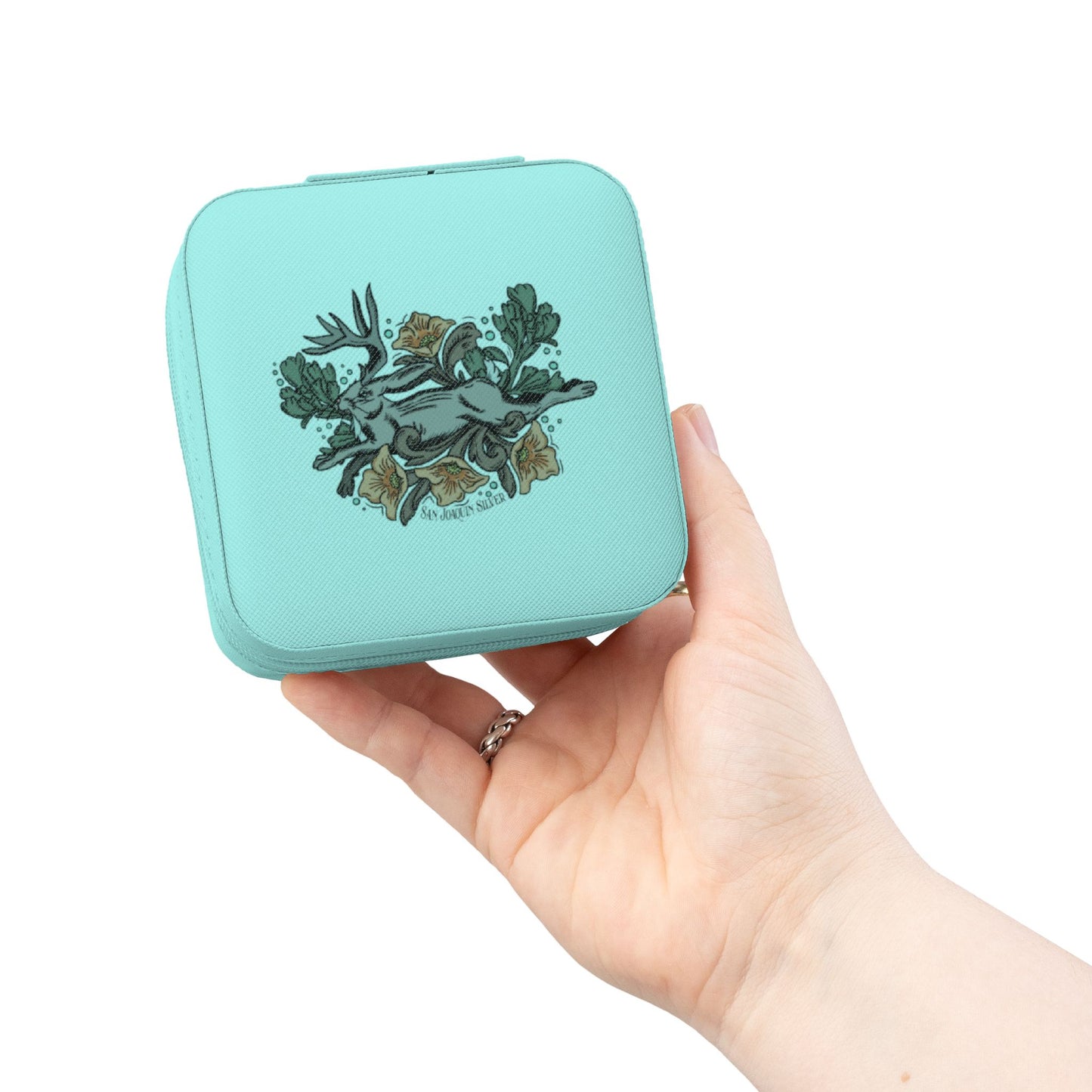 San Joaquin Silver Jackalope Travel Jewelry Case