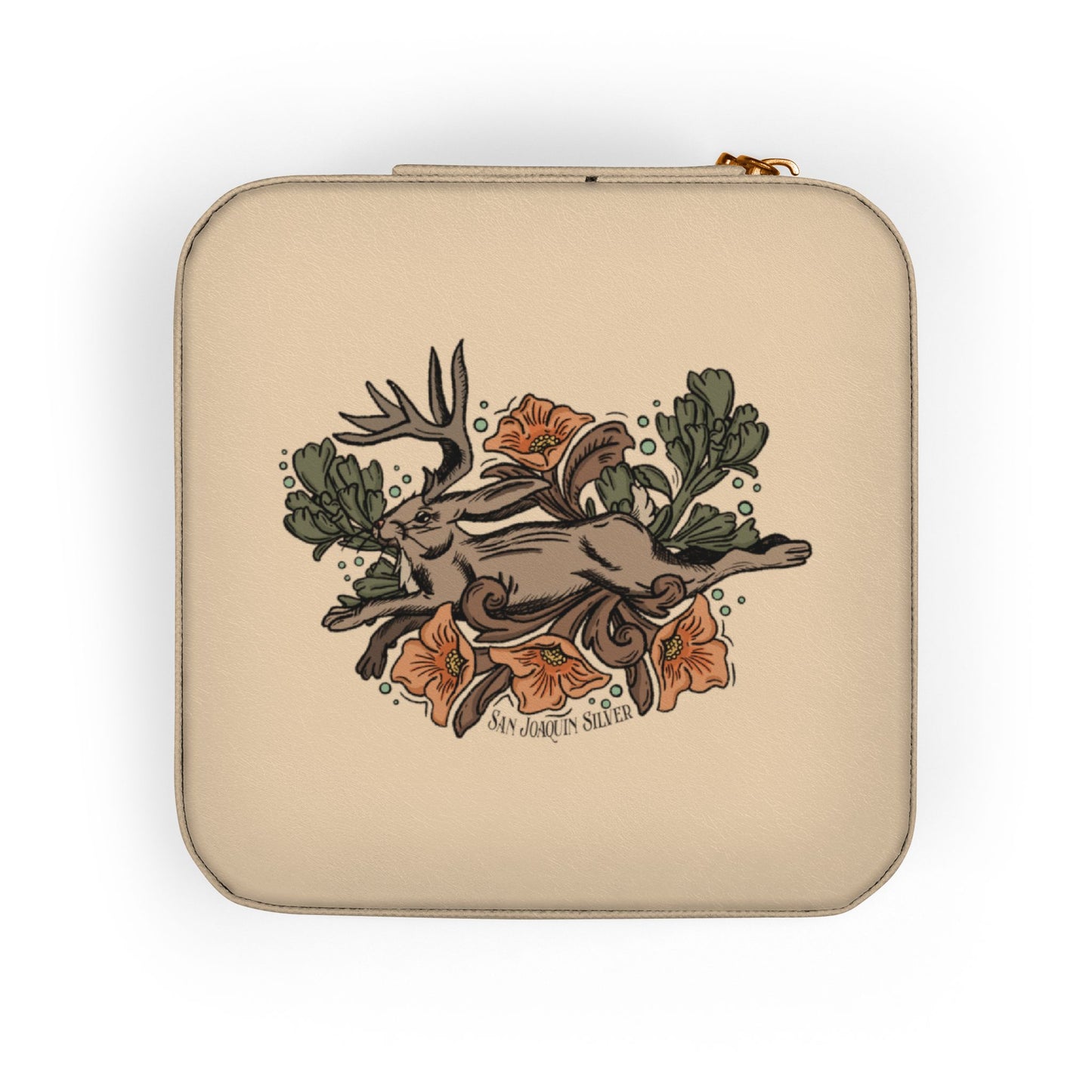 San Joaquin Silver Jackalope Travel Jewelry Case