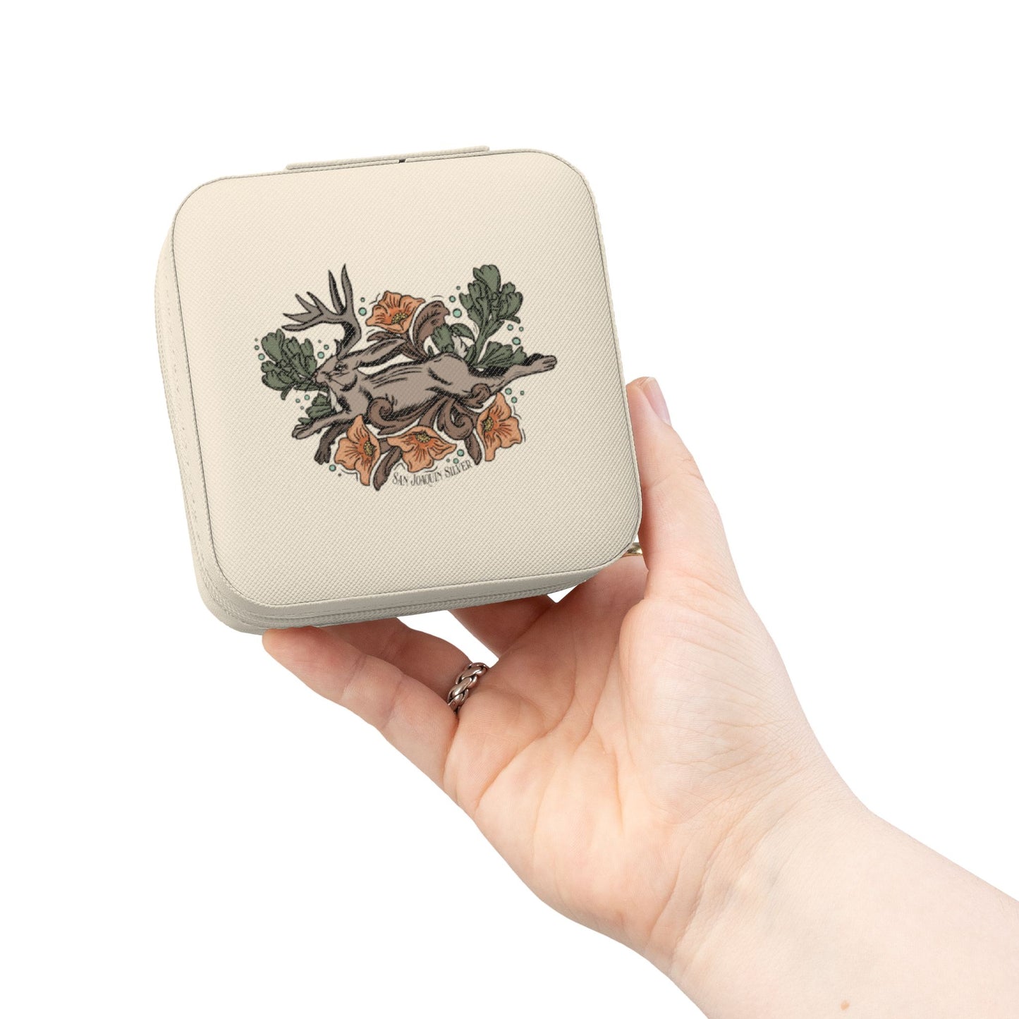 San Joaquin Silver Jackalope Travel Jewelry Case