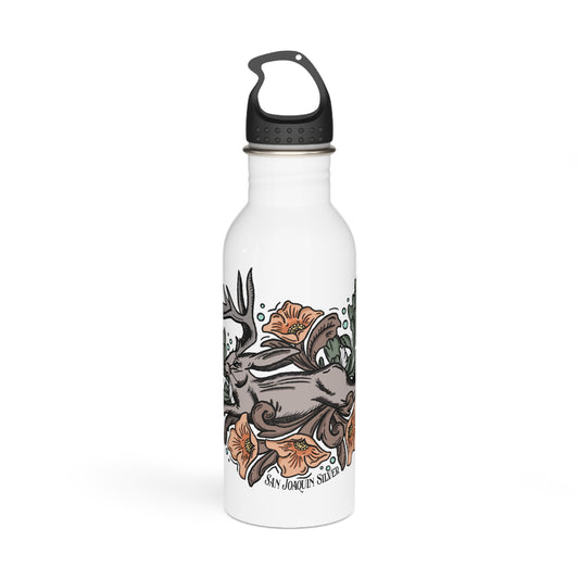 Deer & Wildflowers Stainless Steel Water Bottle