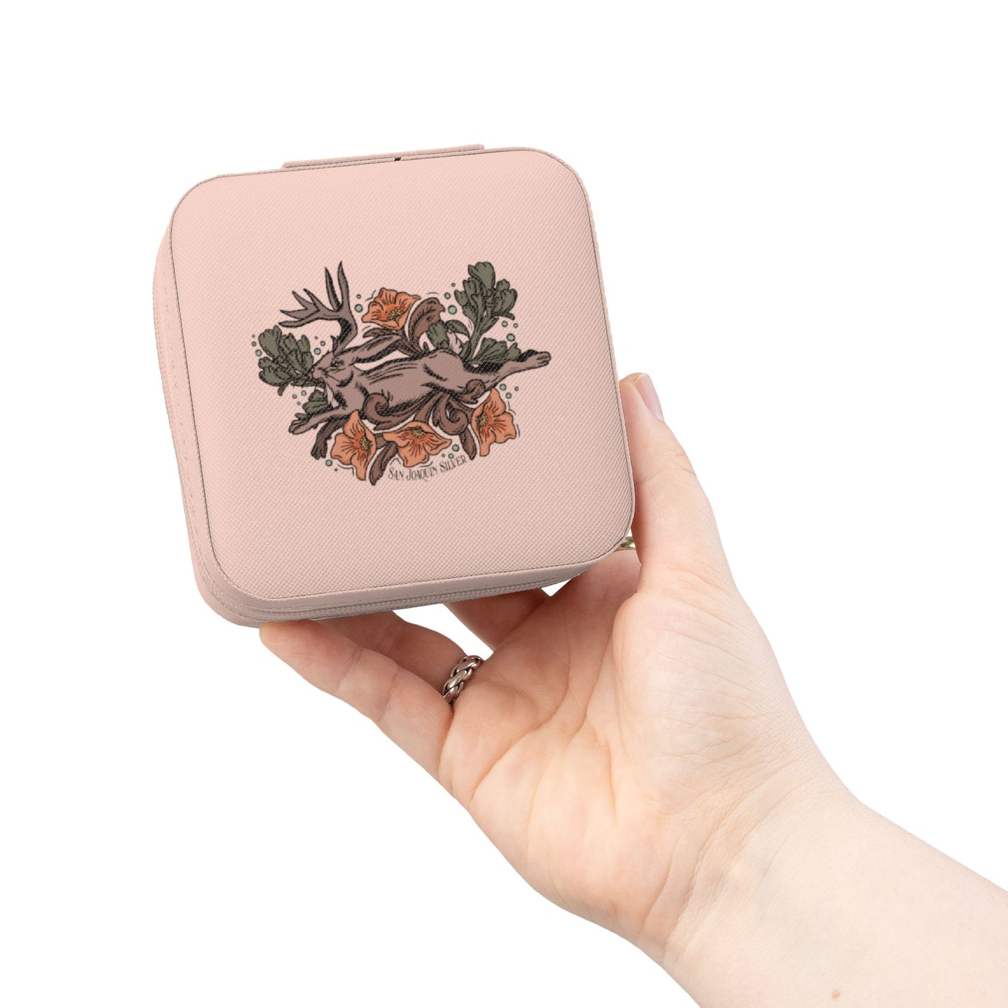 San Joaquin Silver Jackalope Travel Jewelry Case