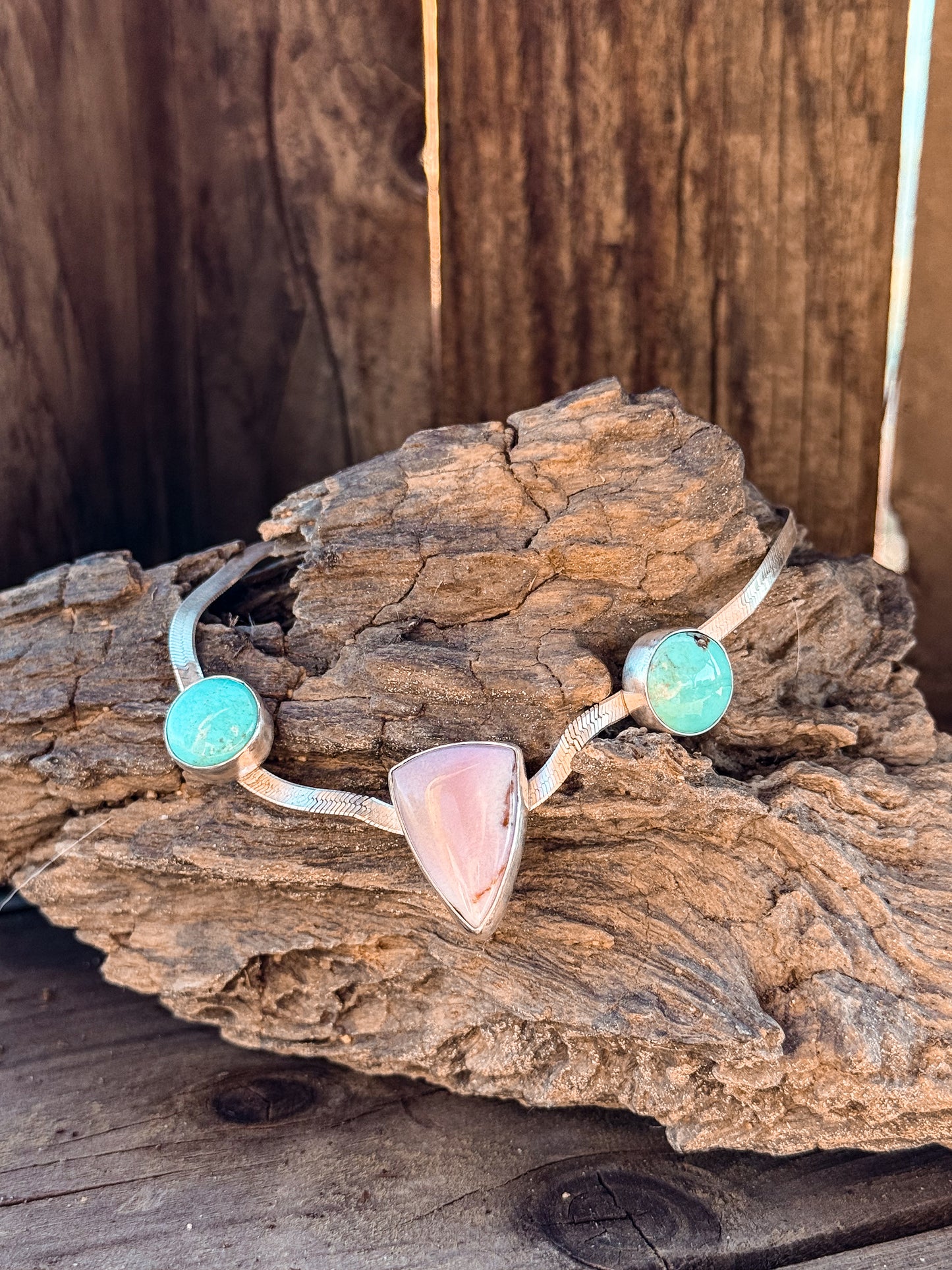 Oregon Sunset Jasper & #8 Mine Necklace