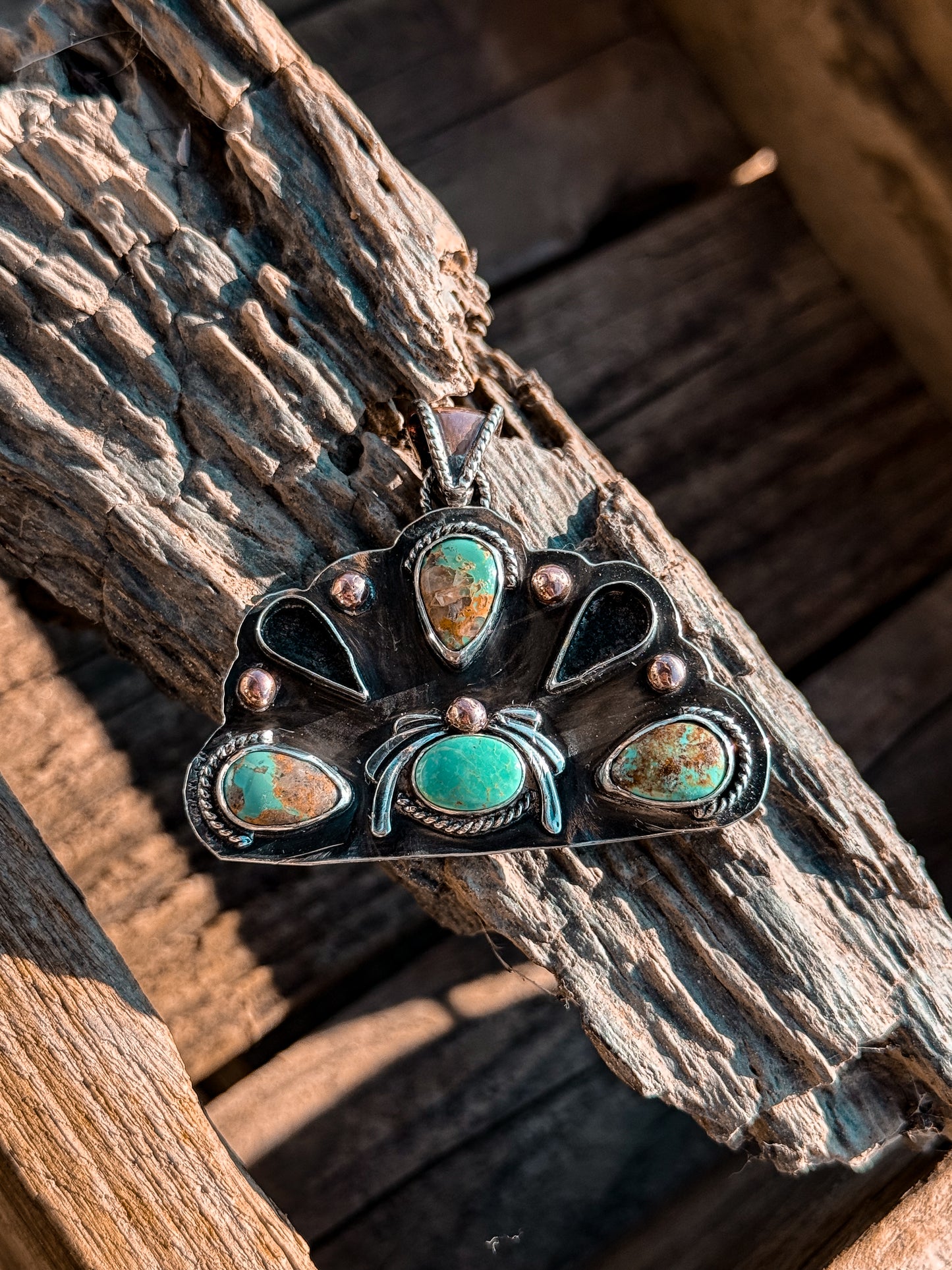 Turquoise Peacock Pendant