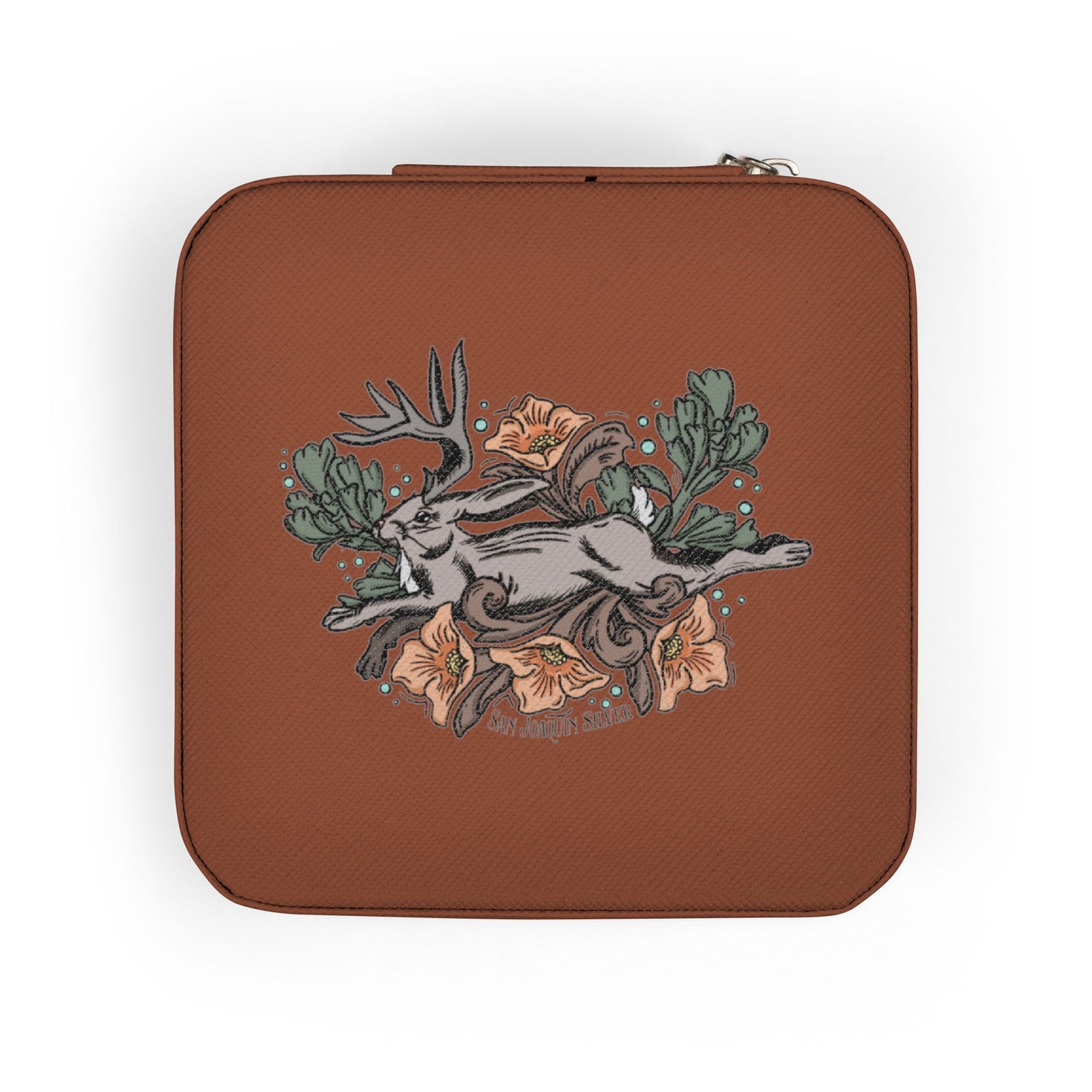 San Joaquin Silver Jackalope Travel Jewelry Case