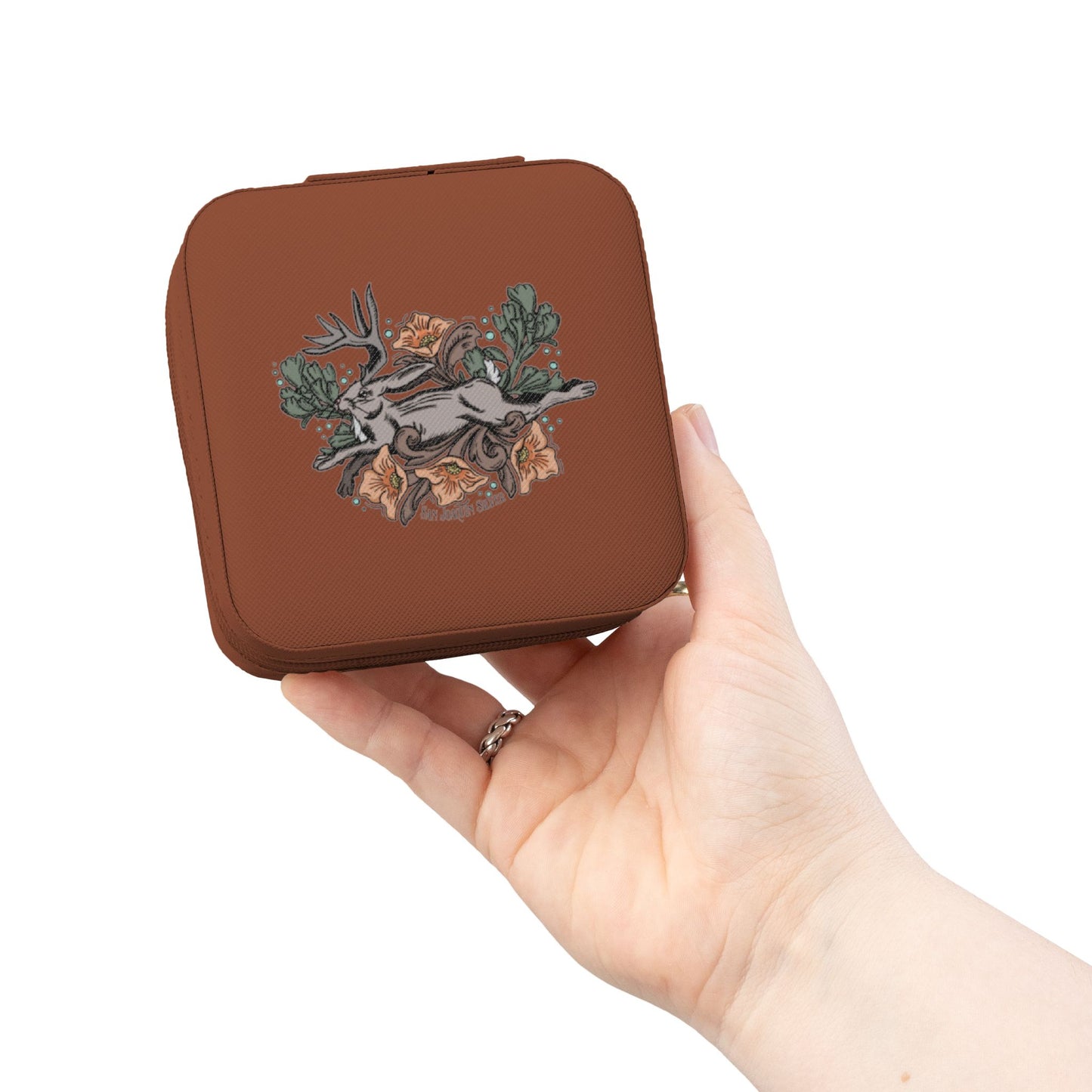 San Joaquin Silver Jackalope Travel Jewelry Case