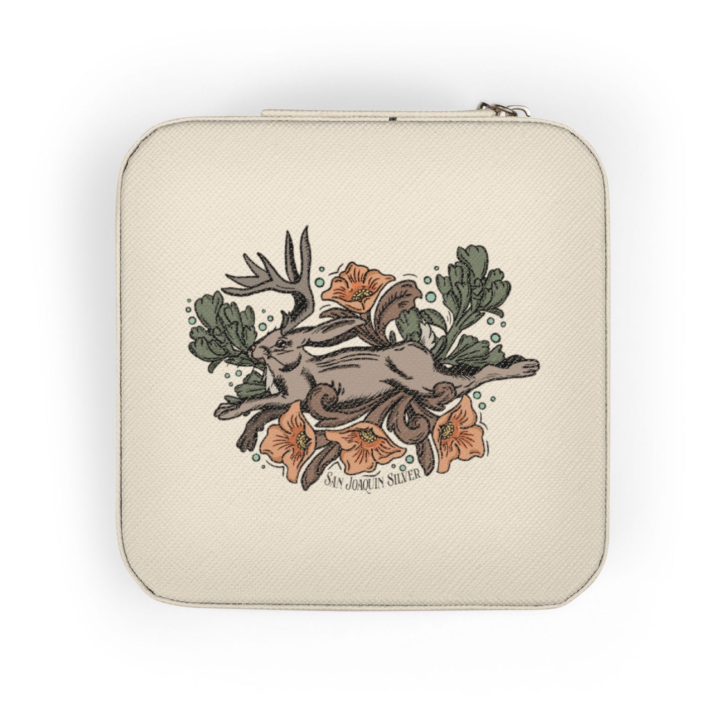 San Joaquin Silver Jackalope Travel Jewelry Case