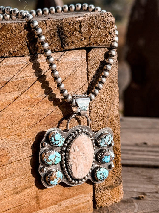 Golden Hills Turquoise & Luna Lacuna (Pendant Only) see description