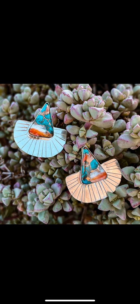 Desert Sunset Spiny Kingman Earrings