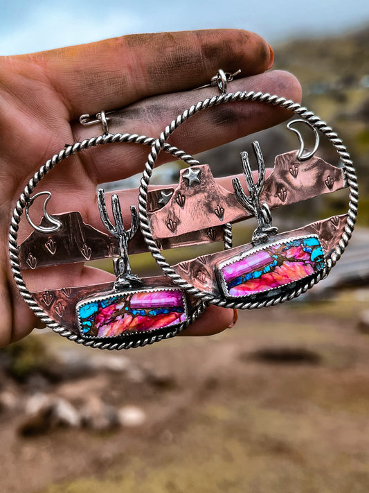 Desert Nights Hoop Earrings