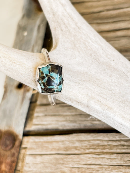 Dainty Carico Lake Turquoise Ring