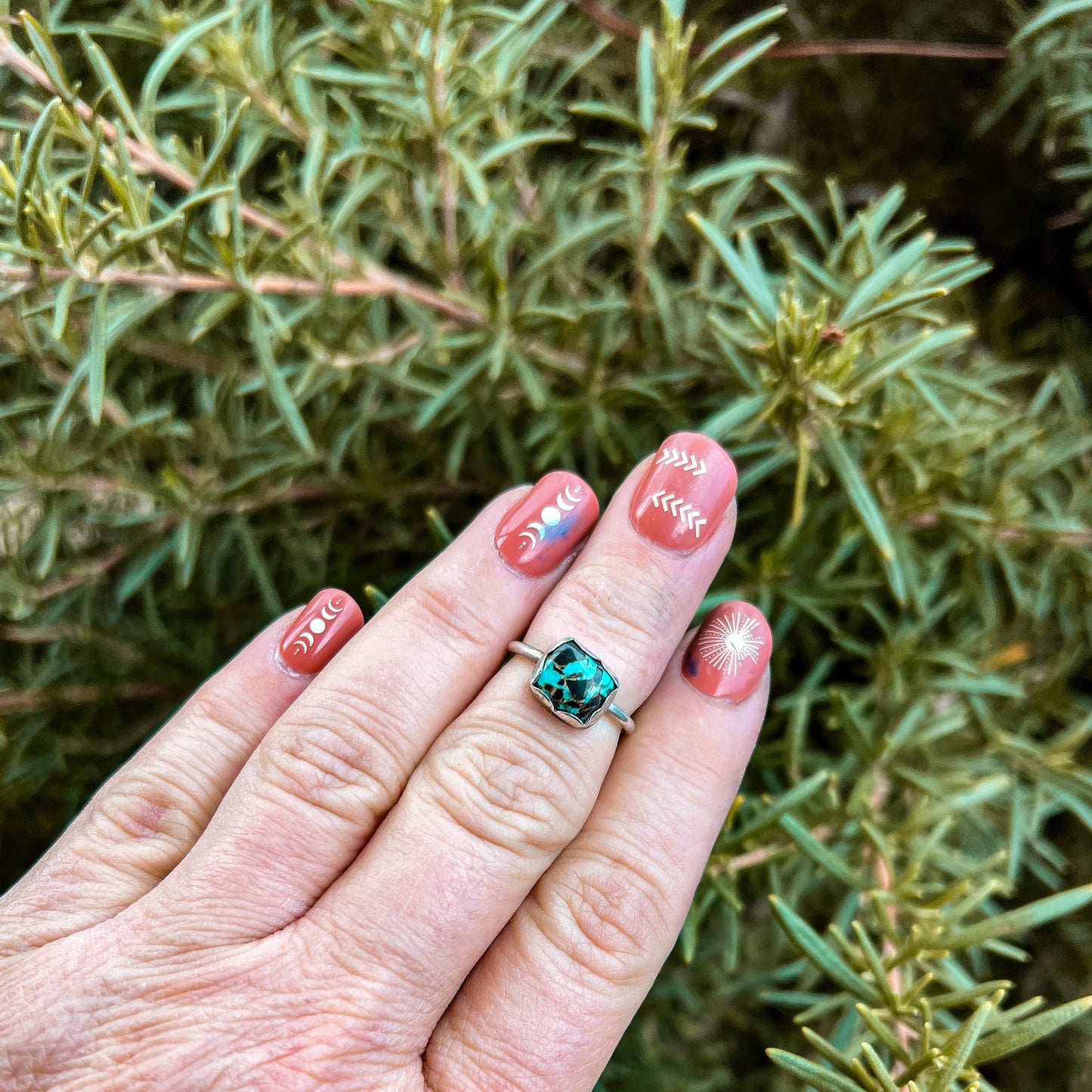 Dainty Carico Lake Turquoise Ring