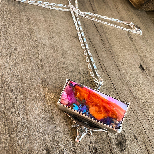 Longhorn Mojave Spiny Bar Nacklace