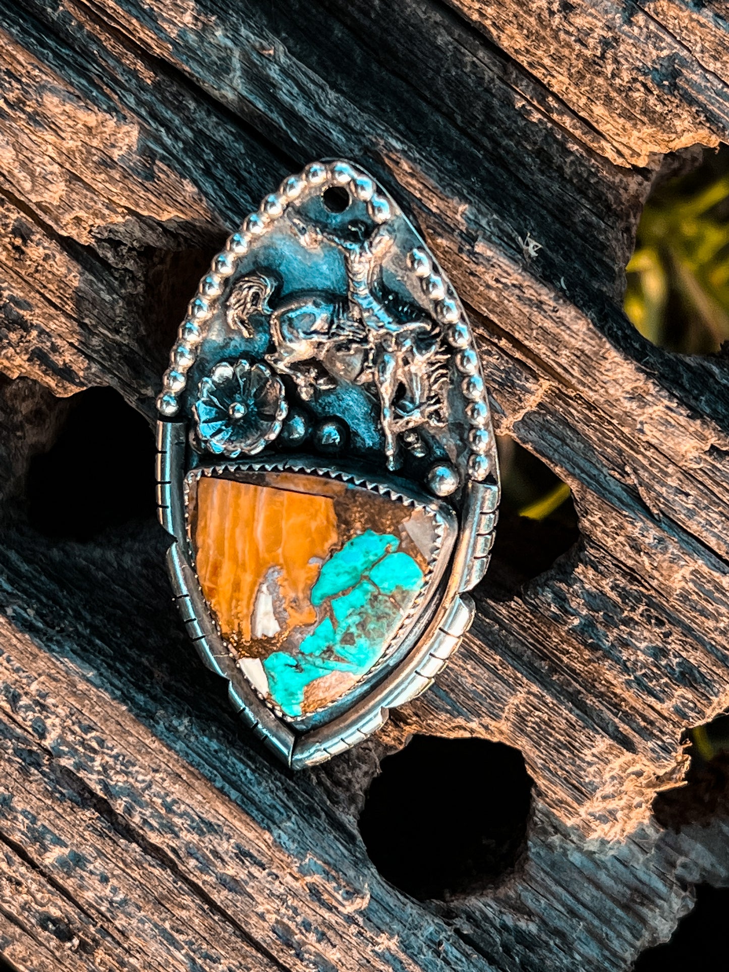 Spiny Kingman Bronc Necklace